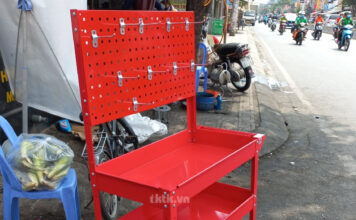 Xe đựng đồ nghề 3 ngăn giá treo