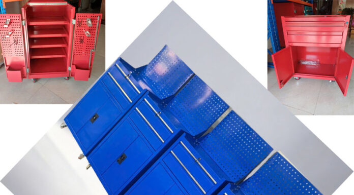 Tủ đồ nghề 2 ngăn 2 cánh bảng treo