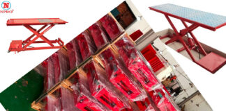 Bàn nâng xe máy cơ điện