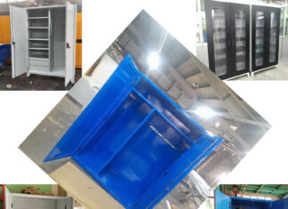 Tủ dụng cụ vệ sinh KT:1100Wx600Dx1800Hmm