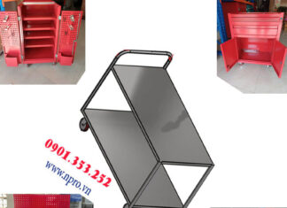 Kệ 2 tầng đẩy hàng KT: W1200xD600xH750mm