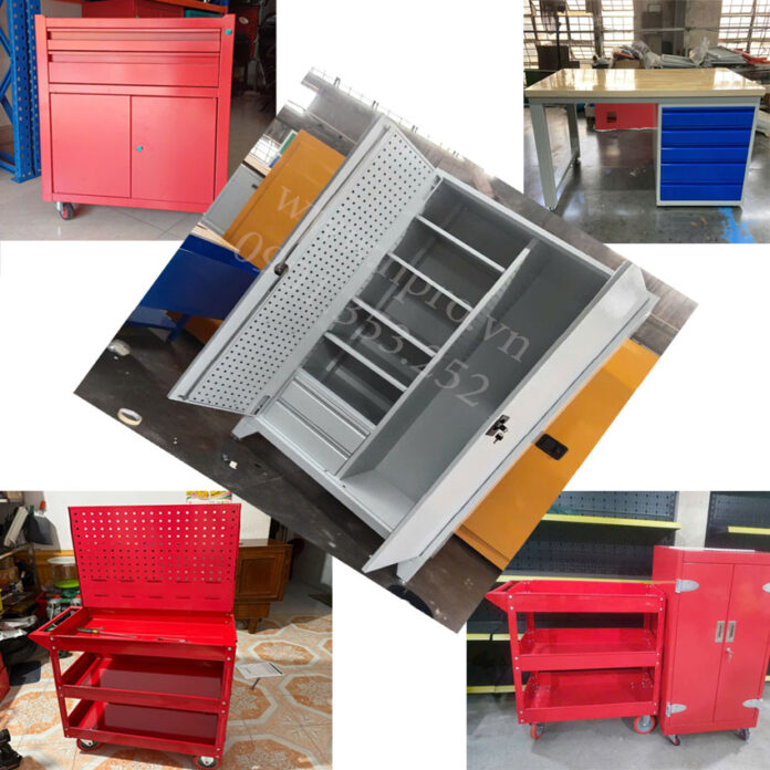 Tủ dụng cụ 2 cánh 2 ngăn 4 khay 2 khoang