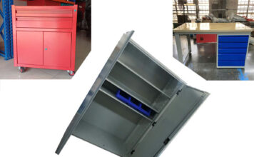 Tủ dụng cụ 2 cánh 3 khay KT: 950Wx500Dx1800Hmm