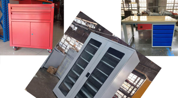 Tủ đồ nghề 2 cánh 7 khay KT: 1050Wx500Dx1800Hmm x 1.mm