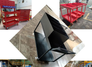 Xe đẩy 2 tầng KT: W550xD1100xH650