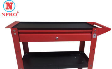 Xe đẩy 3 tầng 1 ngăn khóa