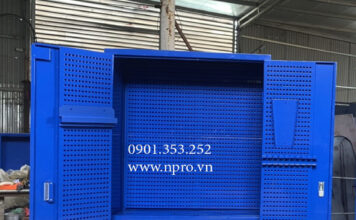 Tủ dụng cụ 2 cánh 6 ngăn KT: 1000Wx500Dx1800Hmm sơ tĩnh điện
