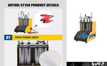 Máy kiểm tra vệ sinh Kim Phun Xăng Xe Máy Autool CT150