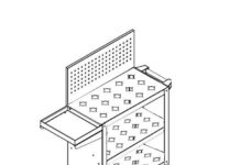 Kệ để chuôi dao BT30 3 tầng kết hợp bảng treo
