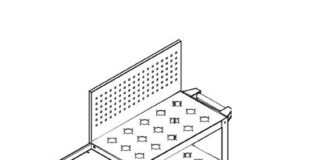 Kệ để chuôi dao BT30 3 tầng kết hợp bảng treo
