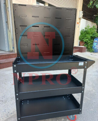 Xe đẩy 3 ngăn – Bảng treo khay nhựa
