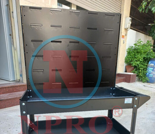 Xe đẩy 3 ngăn – Bảng treo khay nhựa