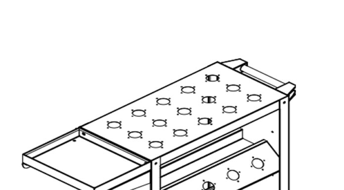 Kệ để BT40 2 tầng để dao