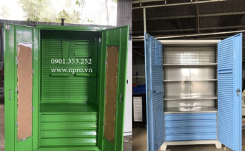 Tủ dụng cụ 2 cánh 4 ngăn 3 tầng khay KT: 1000Wx500x1800Hmm