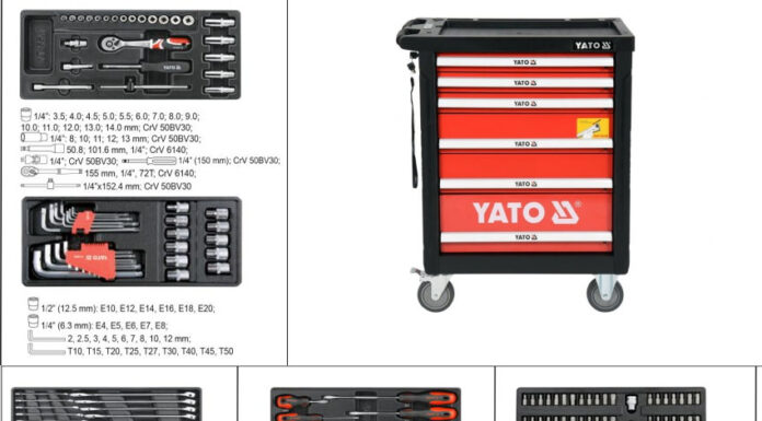 Tủ đồ nghề 6 ngăn 185 chi tiết Yato YT-55307